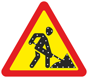 Светодиодный импульсный дорожный знак 1.25 «Дорожные работы»